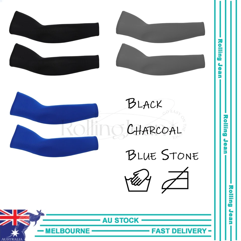 Cooling Sport Arm Stretch Sleeves Sun UV Protection Covers Cycling Golf Unisex - image 4 of 4