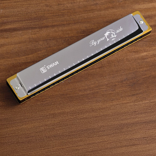 SWAN Custom Name Harmonica 24 Holes Tremolo Harmonica Key of C for Musicians - Picture 11 of 12