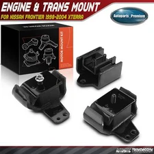 3x Engine Motor & Transmission Mount for Nissan Frontier 1998-2004 Xterra 2.4L