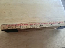 Vintage ADVERTISING RULE BUILDERS SPECIALTIES , MILWAUKEE by MASTER RULE CO, NY.
