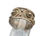 MEXICO 925 Silver  Vintage Rustic Beaded Twisted Rope Band Ring Sz 8  RG24960