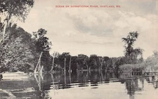 Sebasticook River Hartland ME Maine perch chain pickerel smelt Vtg Postcard V9