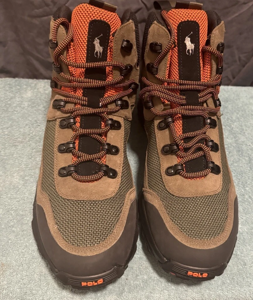 Polo Ralph Lauren Adventure 300 Mid Men’s Boots Green Size 14 NWOB - Image 3 of 4