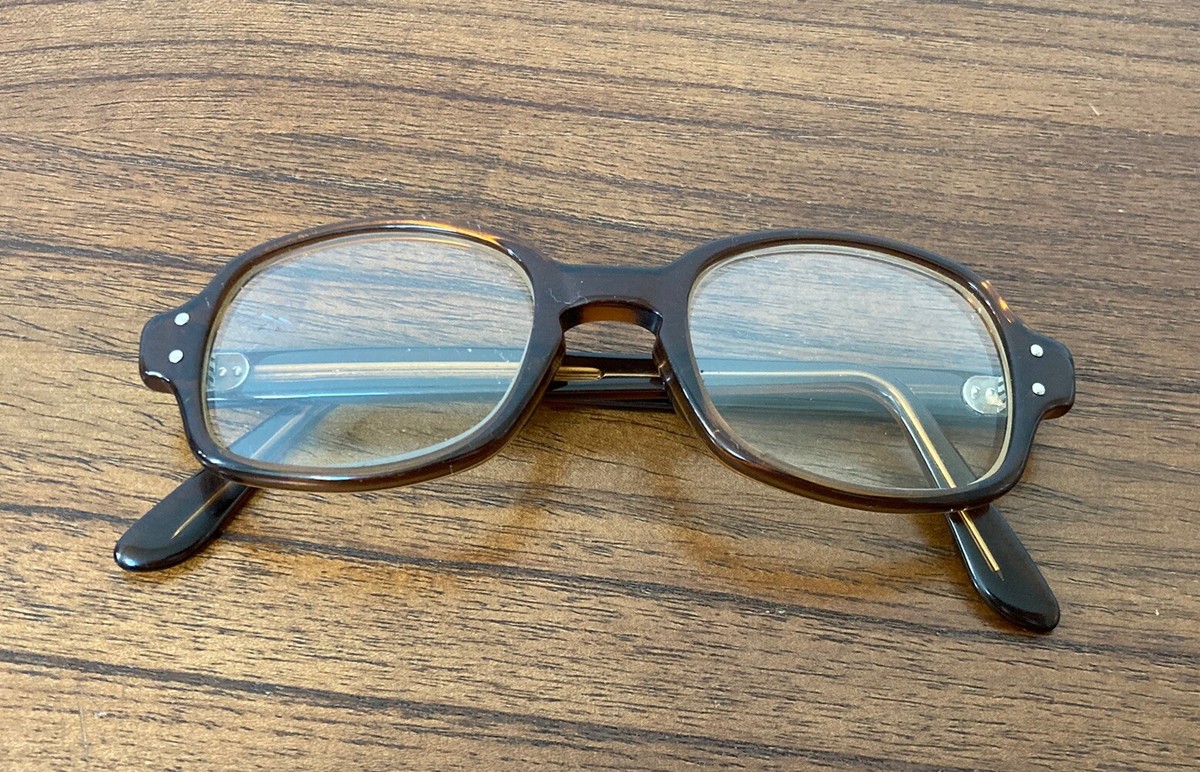 Vintage 1960s Romco Halo Military BCG Brown Eyeglasses Frames 4 1