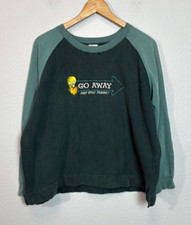 Vintage Distressed 90s Large Warner Bros Looney Tunes Crewneck Sweatshirt Tweety