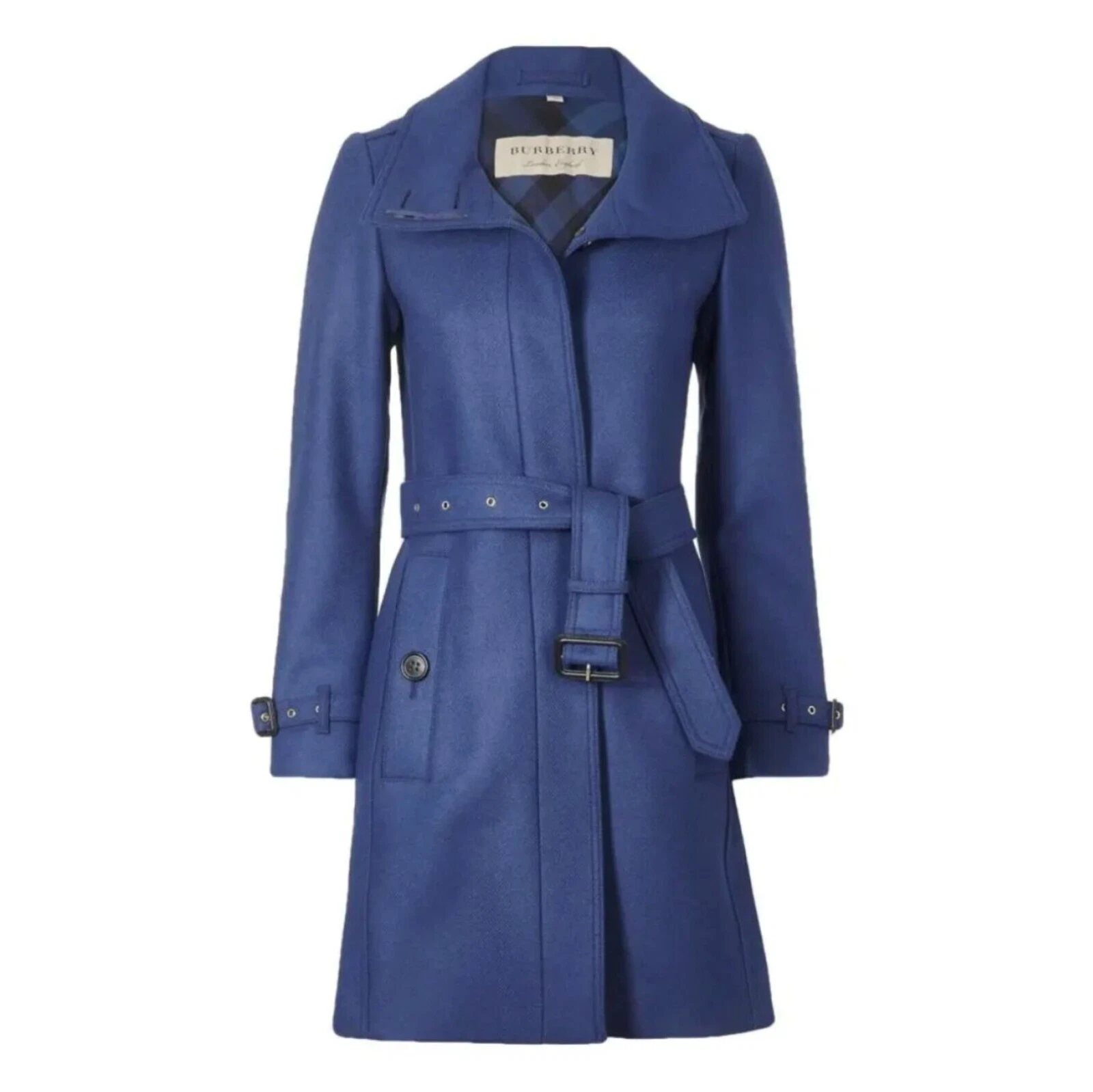 Burberry — Authentic BNWT BURBERRY Cashmere/Wool Coat Womens AU4/US2/EU 36 IN Ink Blue