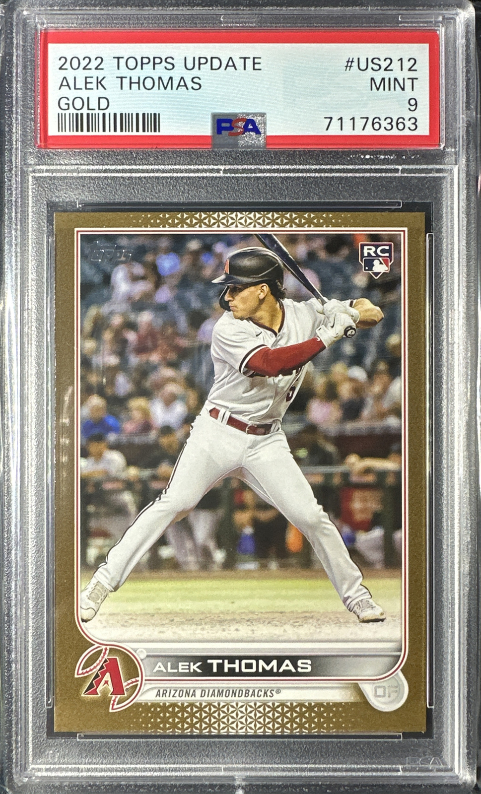 2022 Topps Update Alek Thomas Rookie GOLD /2022 #US212 MINT PSA 9 RC Card