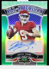 2022 Leaf Valiant Bryce Young All-American Auto Green #7/40 Alabama