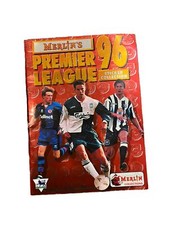 MERLINS PREMIER LEAGUE 96 Sticker Collection Album aprx 80% inclds David Beckham