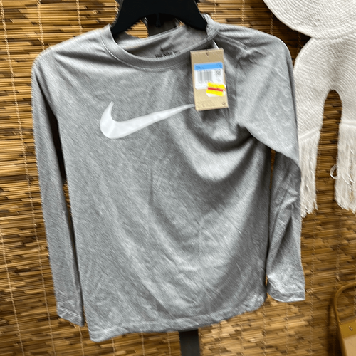 Camiseta de entrenamiento de manga larga con estampado de logotipo Dri-fit Legend Nike Big Kids - Tumbled G - Imagen 2 de 3