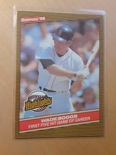 1986 Donruss Highlights #11 Wade Boggs Boston Red Sox Baseball HOF 3rd Base (NM)