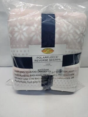 BERKSHIRE BLANKET AND HOME Berkshire Blanket & Home Polarfleece Reverse Sherpa Throw 60" x 70" Polyester