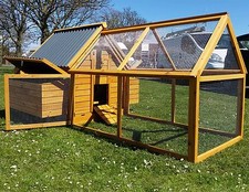 LARGE ECO CHICKEN COOP HEN HOUSE POULTRY NEST BOX COOPS HUTCH PLASTIC PLUS RUN  