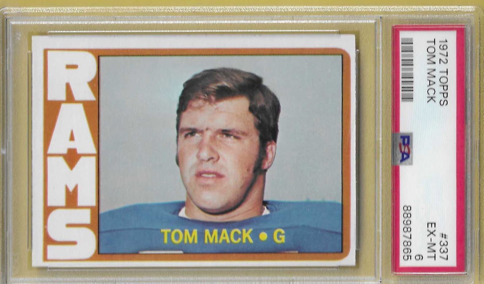 1972 Topps High Number 3rd Series Tom Mack Rams PSA 6 | eBay