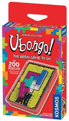 Ubongo Portable Puzzle Game with 200 Challenges for Solo or Multiplayer Fun