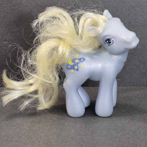 My Little Pony G3 Moon Dancer Brushable Hair Blue Moon Stars Hasbro 2002