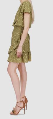 michael kors green wrap dress $165 Michael BY Michael Kors Women's Green Metallic Faux Wrap Dress Size M