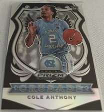 2020 Prizm Draft Basketball Cole Anthony North Carolina Silver Prizm Crusade RC