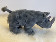Gund World Wildlife Fund Rhinoceros Rhino Plush 8-Inch Gray Soft Fleece 42186
