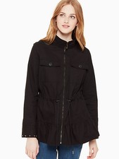 Kate Spade New York Stud Embellished Twill Jacket Black Size S New With Tags