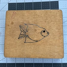AccuCut 4 7/8"x5 7/8" Wooden Die Fish #3 Sm * Retired
