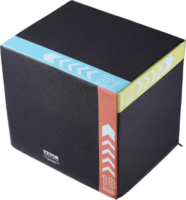Versatile 3-in-1 Plyometric Jump Box for Home Gym - Anti-Slip, Multiple Sizes