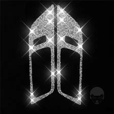 For Ford Mustang 15-20 ABS Diamond White Inner Door Handle Cover Trim Stickers