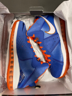 Nike LeBron 8 VIII QS 'HWC' Hardwood Classic 47,5 47.5 13 31cm Knicks orange