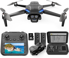4K GPS Drone with Camera for Adults, Brushless Motor, 4.5" HD Screen Remote w...