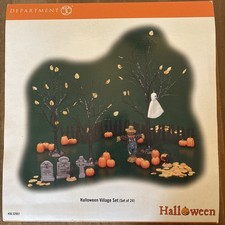 Dept 56 "Halloween Village Set" 56.52957 Set of 24 Halloween Accessories w Box