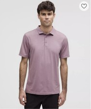 LULULEMON Evolution Short Sleeve Polo Shirt Golf Athleisure Light Purple Men s M