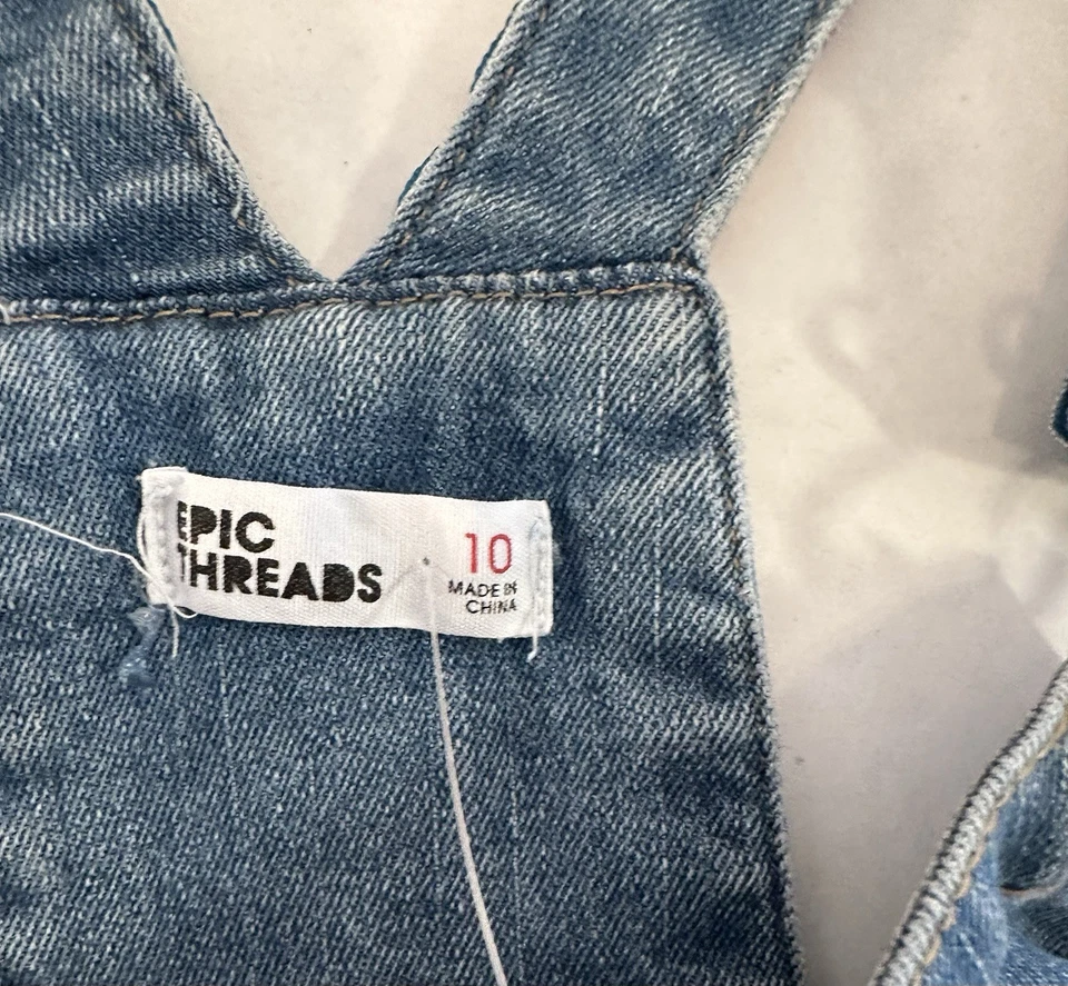 Epic Threads Pantalones Cortos Niñas Talla 10 Denim Nuevo Con Etiquetas Mono Falda Foto 3 de 4