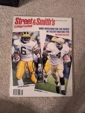 Tyrone Wheatley Signed , Michigan Football - Street And Smith Magazine
