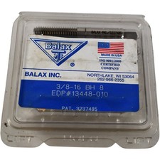 NEW Pack of 2 Balax 13448-010 3/8-16 BH8 HSS-E Forming Taps 4 Grooves