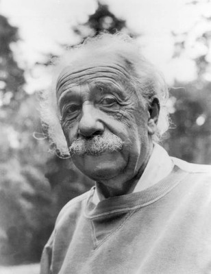 American professor of German origin Albert EINSTEIN at home United- Old Photo