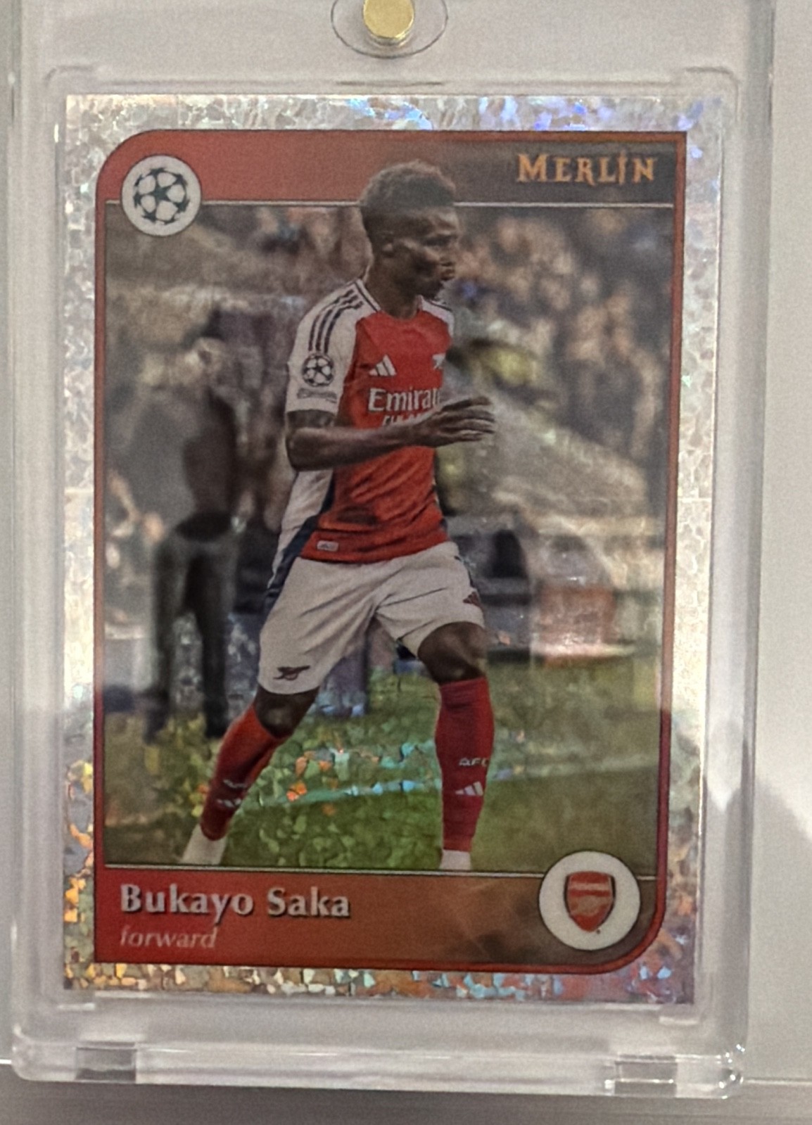 2024-25 Topps Merlin Uefa Club Competitions - Bukayo Saka #7 Mini-Diamond...