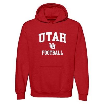 Utah Utes Arch Logo Football Hoodie - Red