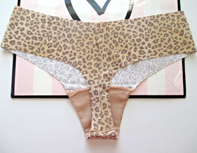 VICTORIA'S SECRET PINK No Show Thong Panty NWT Leopard S M L XL Sexy VS Smooth