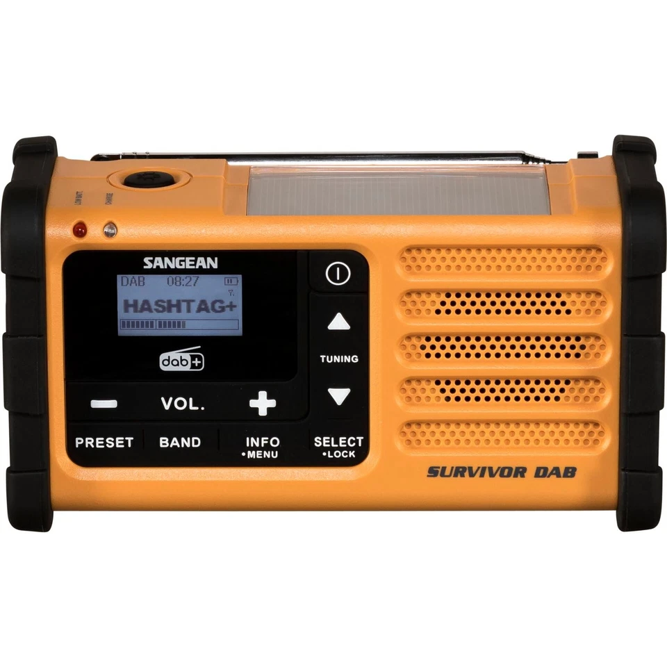 Sangean MMR-88 DAB+ gelb Notfall/Kurbel/Solar Radio Radio - Bild 4 von 4