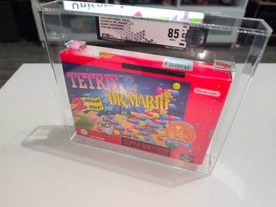 Super Nintendo Tetris & DR Mario  RGS Grading 85 NM+ CIB