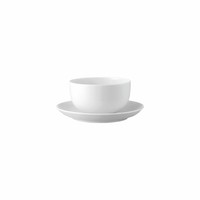 Rosenthal Sauciere Moon Mit Unterteller, Porzellan, Weiß, 450 Ml