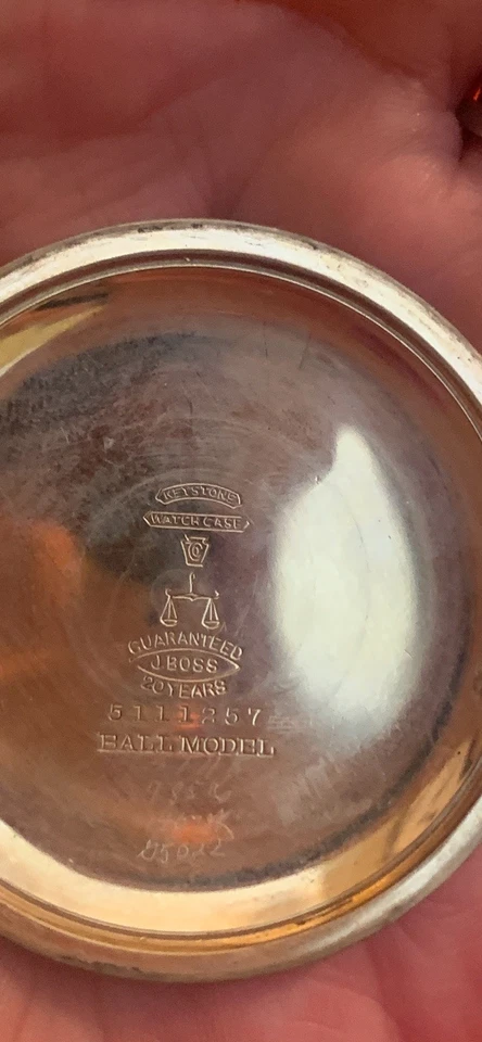 Antique Ball Watch Co. Official Standard 17J 5 Adj 16S Railroad O/F Pocket Watch - Image 2 of 4