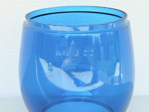 Vintage türkisblau Glas Eisenbahn Laterne Globus Mc K. G. Co. - Bild 3 von 9