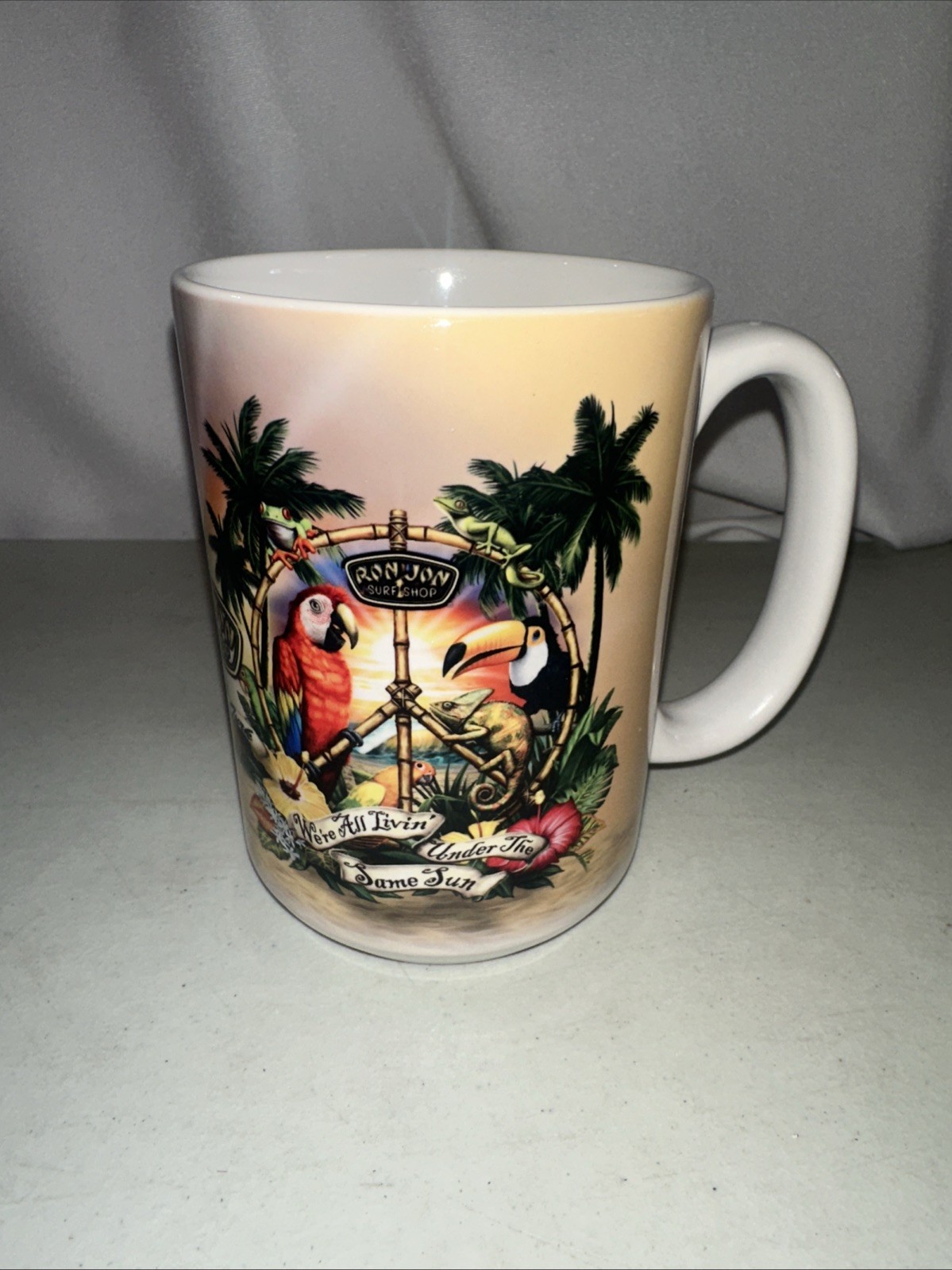 Ron Jon Surf Shop Coffee or Tea Mug Cup Ceramic Colorful Made in USA