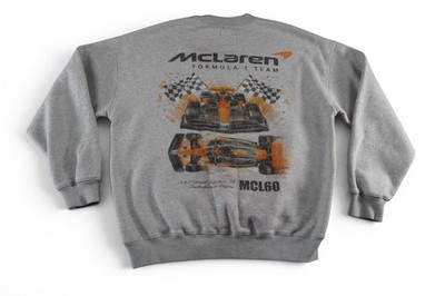McLaren Formula 1 Team Sweatshirt Mens Medium Gray Oversized F1 Racing MCL60