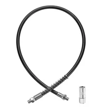 Grease Gun Hose Kit 31.5" 10000 PSI w Grease Gun Coupler 1/8 NPT Threads Black