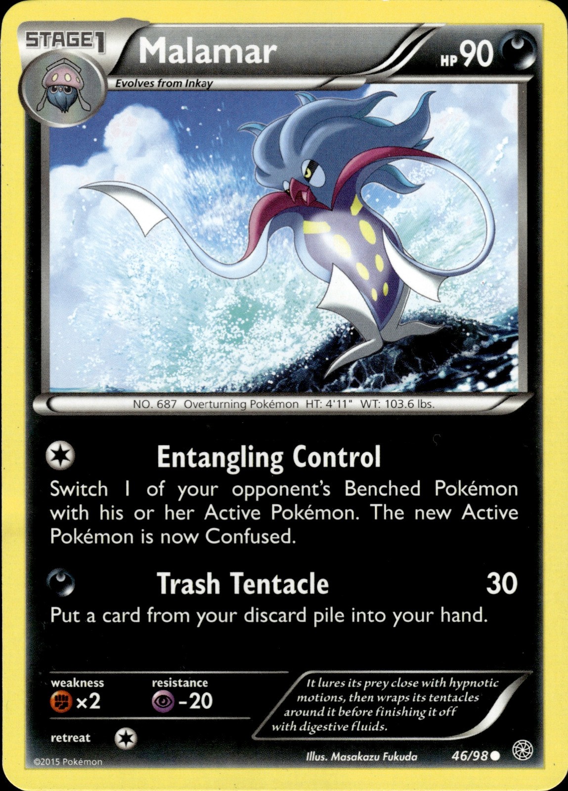 Pokemon TCG Card Malamar Darkness XY - Ancient Origins 46/98