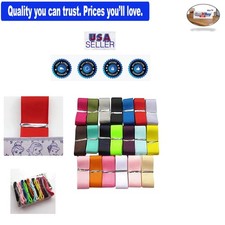 20Yards Assorted Grosgrain Ribbon 20 Colors Bulk 1"25mm Craft Decor