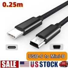USB-C to Mini USB Cable Type C to Mini USB 5 Pin OTG Fast Charger Data Sync Cord