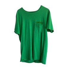 BIANCA CHANDON Green Tshirt XL Cotton Patch Pocket Felt Lover Made in USA New